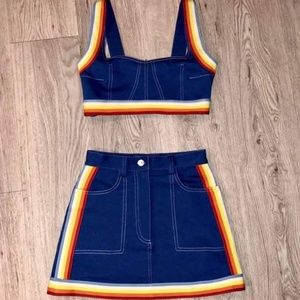 Jean Skirt Set